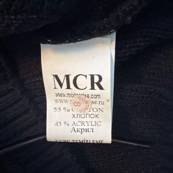 MCR Mens Black Cardigan Sweater With Button Closure & Pockets - Picture 6 of 8
